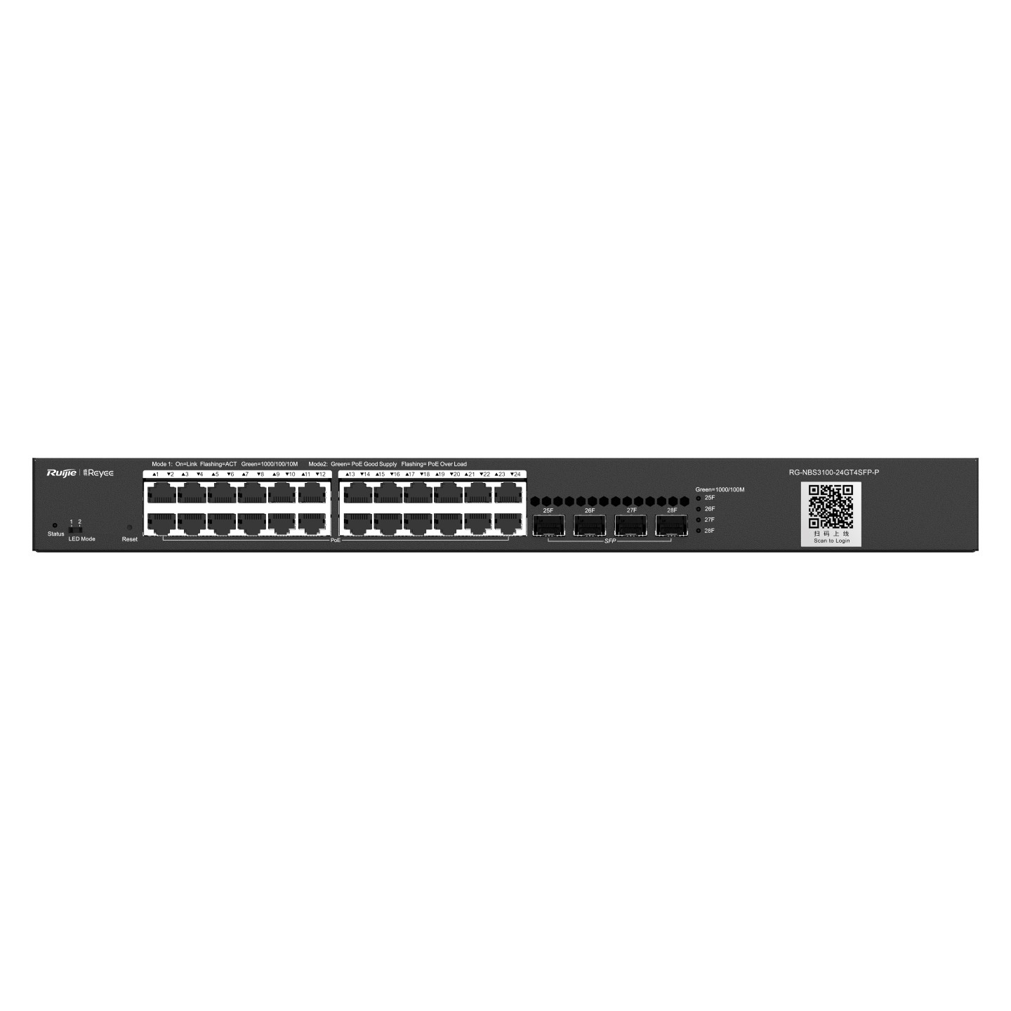 SW 24P 10/100/1000 L2 POE GER+4 SLO